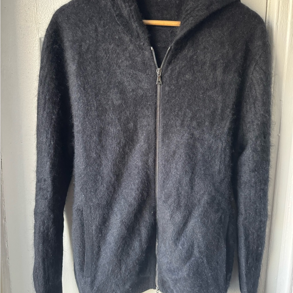 John Varvatos Black Catherine Zip-Up Sweater Hoodie